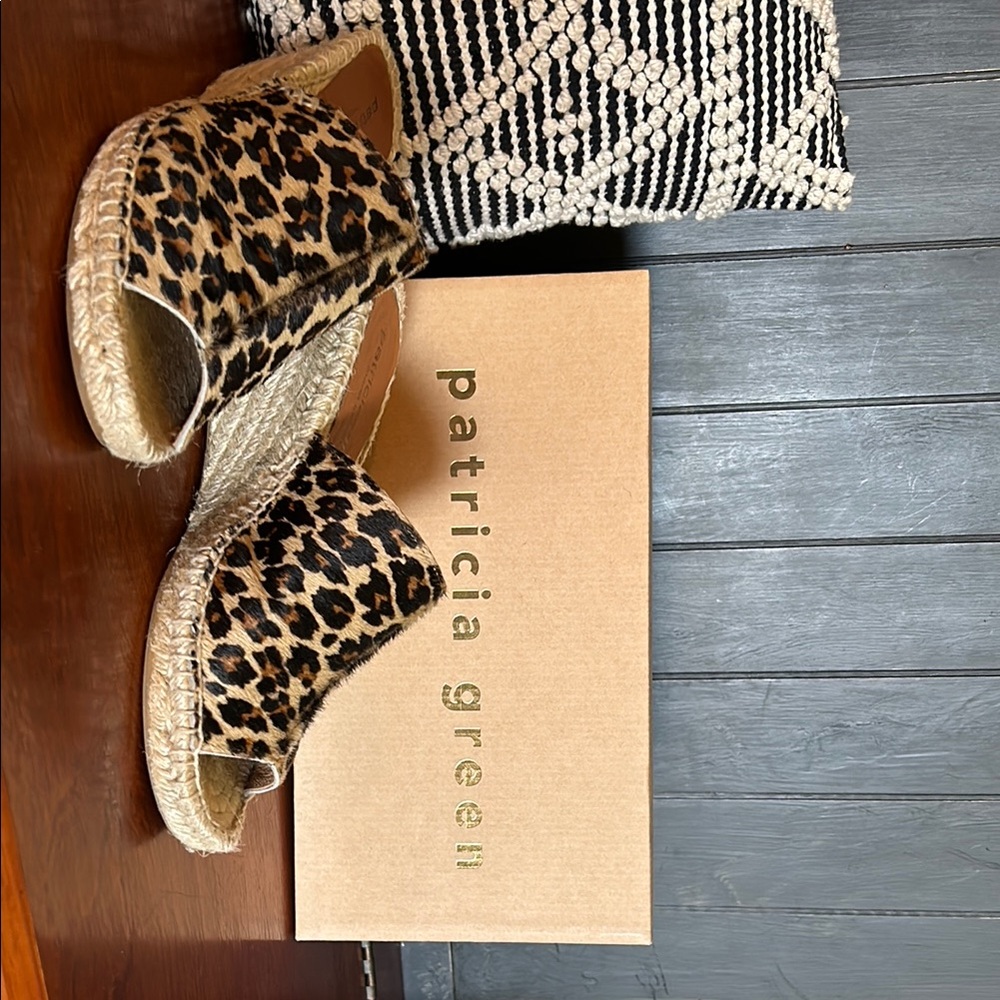 Patricia Green Leopard Print Espadrille Sandals